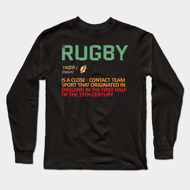 rugby Long Sleeve T-Shirt by ris_kiefendi